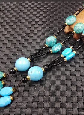 高档精美优化绿松石毛衣链