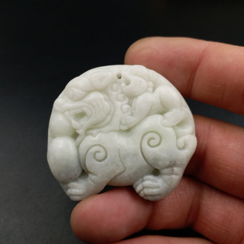 厂家直销 新款天然玉石a货陕西蓝田玉貔貅挂件蓝田玉吊坠
