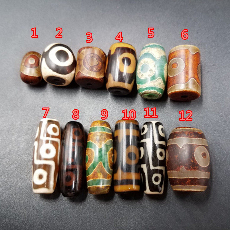 饰品散珠 天然a货玛瑙天珠路路通吊坠三眼天珠散珠DIY手链项链珠