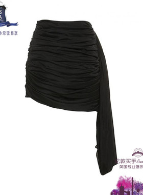 英国代购 女士新款 Andreadamo 不对称垂褶半身裙 正品直邮