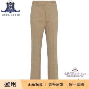 英国代购 女士新款 Golden Goose 直筒亚麻混纺休闲裤 正品直邮