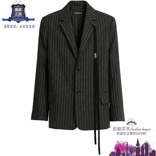 英国代购 男士新款 Ann Demeulemeester 羊毛混纺西服夹克 正品