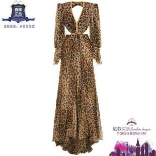 英国代购 女士新款 ETRO 印花真丝镂空连衣裙 正品直邮