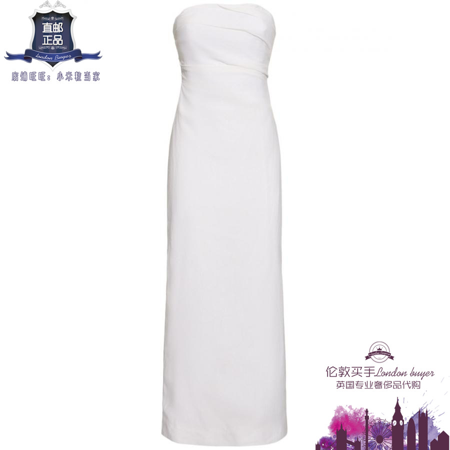 英国代购 女士新款 TOVE 无肩带亚麻连衣裙 正品直邮