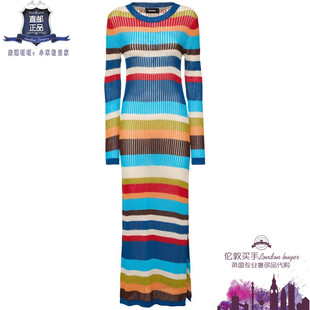 正品 英国代购 条纹棉针织连衣裙 女士新款 直邮 Dsquared2