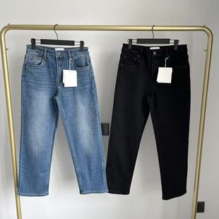 两色 row极简风两色中高腰高弹加绒牛仔裤 外贸订单 好货