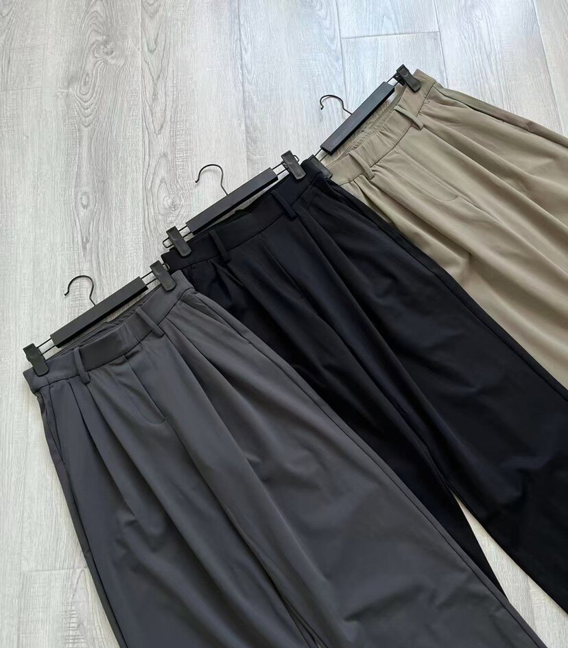 通勤神裤！26年早春 四面弹面料 遮跨显瘦 休闲西裤 高腰阔腿裤p1