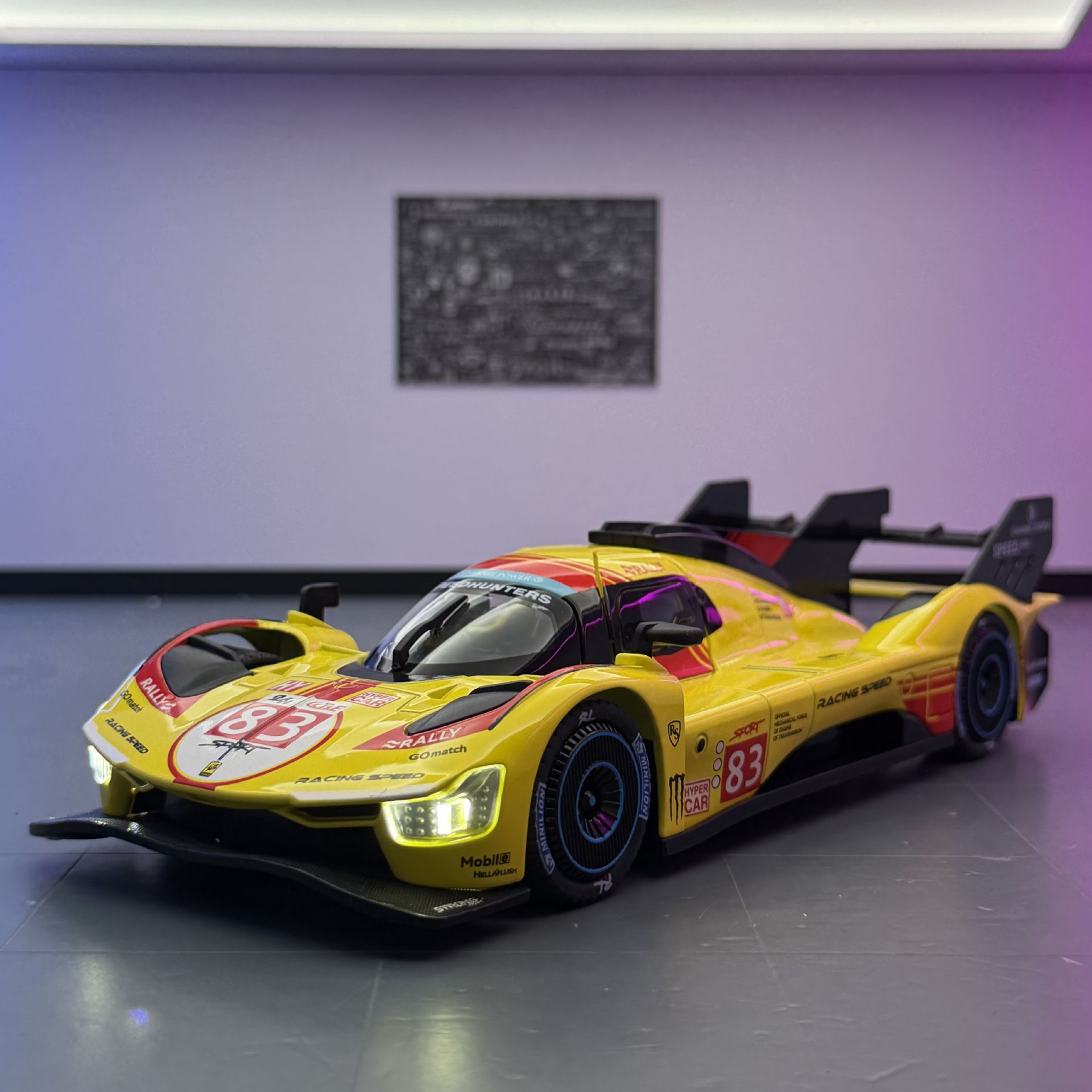 嘉业车模1:22勒芒499p耐力赛合金赛车模型摆件声光回力玩具车男孩