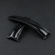 正面马臀皮反面头层牛皮真皮表带纯手工定制通用适配苹果华为天梭