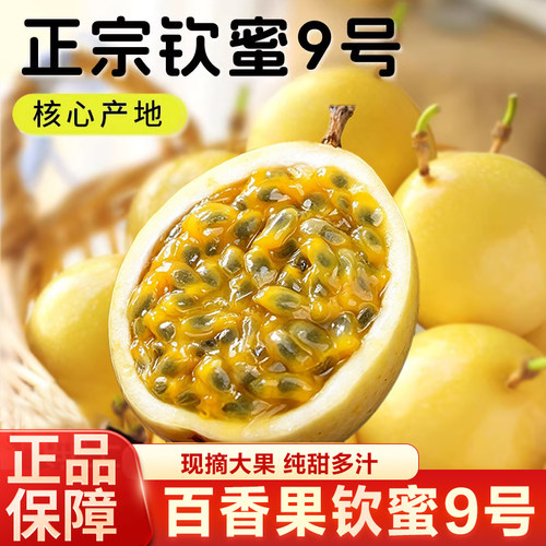 钦蜜9号黄金百香果孕妇水果新鲜百香果酱纯甜黄金果现摘鲜果