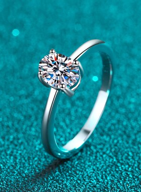 D色1克拉鸽子蛋戒指直臂