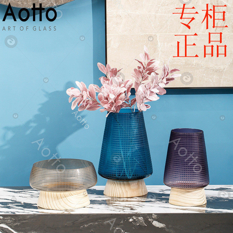 ㊣彩色玻璃花瓶家居客厅干花插花水培花装饰几何形花瓶软装搭配摆