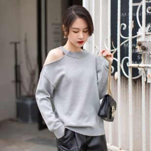 3414E漏肩长袖打底衫