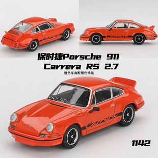 1142保时捷Porsche 911 Carrera MINIGT 2.7 橘合金车模