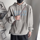 WY178-P78秋季连帽卫衣男外套套头长袖潮流休闲毛巾绣宽松外套黑，男装卫衣，电商A216