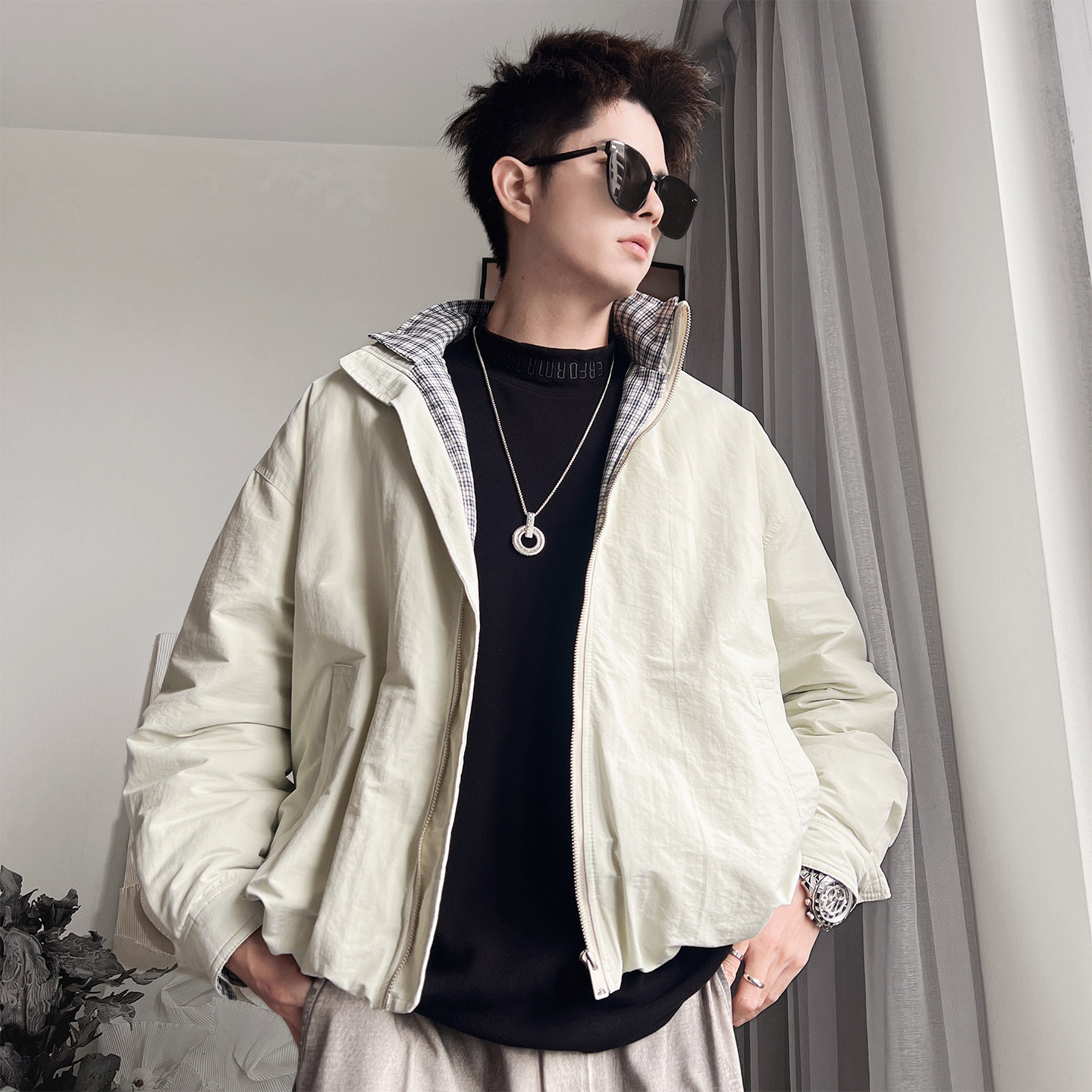 Y133-P218-M-3XL-80%棉20%聚酯纤维50绒（50-100克）羽绒棉服,男装棉衣,电商A216