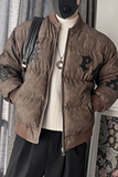 Y82-特P138控178冬季加厚羽绒棉服棉衣面包服刺绣字母宽松外套，男装棉衣，电商A216