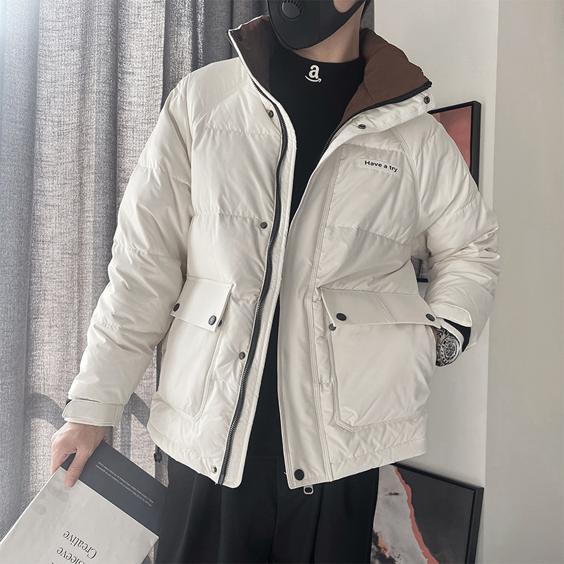 Y106-M-3XL-P188控258外聚酯纤维标50绒大口袋立领羽绒服,男装羽绒服,电商A216