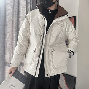 Y106-M-3XL-P188控258外聚酯纤维  标50绒大口袋立领羽绒服图片