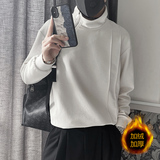 WY162-P68控98加绒P782023秋季设计感半高领社会小伙加绒卫衣男，男装卫衣，电商A216