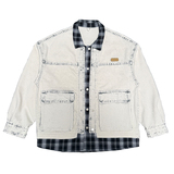 WT72特P138控178M-3XL74%棉19%聚酯纤维7%粘胶水洗棉假两件翻领夹，男装夹克，电商A216