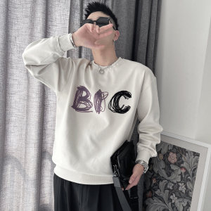WY132-P58 控88 秋季新款卫衣男刺绣套头圆领男士社会小伙卫衣图片