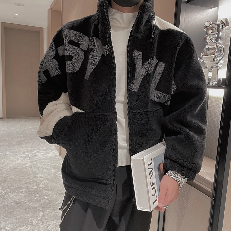Y87-特P148-控188 羊羔绒棉衣男棉服外套冬加厚2023摇粒绒棉袄帅图片