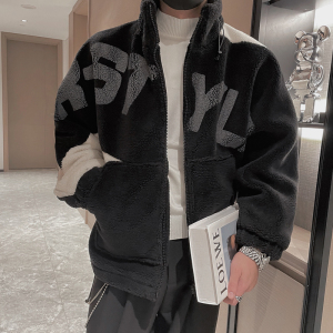 Y87-特P148-控188 羊羔绒棉衣男棉服外套冬加厚2023摇粒绒棉袄帅图片