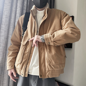 Y108-P178-控238 -聚酯纤维  毛领洗水棉工装棉衣 无头图图片