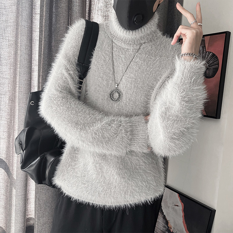 MX220-P118-控158-绵阳绒40%腈纶28%锦纶32%PBT双翻领纯色毛衣,男装针织衫/毛衣,电商A216