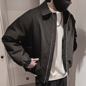 Y120-P138-控178-M-3XL-聚酯纤维 廓形小翻领棉衣图片