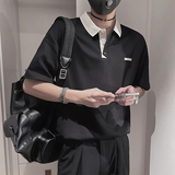 PL33-M-3XLP68-控9888.9%棉9.1%聚酯纤维2%氨纶学院风异色，男装Polo衫，电商A216