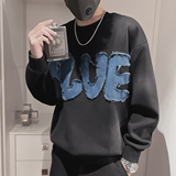 WY290-P88控118M-2XL-60%棉40%聚酯纤维牛仔料猫须贴布绣卫衣宽松，男装卫衣，电商A216