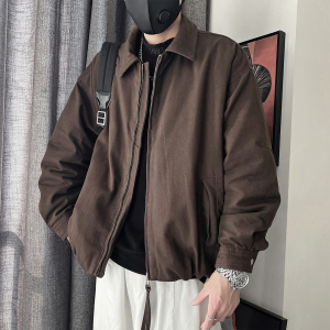 Y112-P218-控298 M-3XL-55%棉45%莱赛尔50%绒光纯色 夹克式羽绒服，男装夹克，电商A216