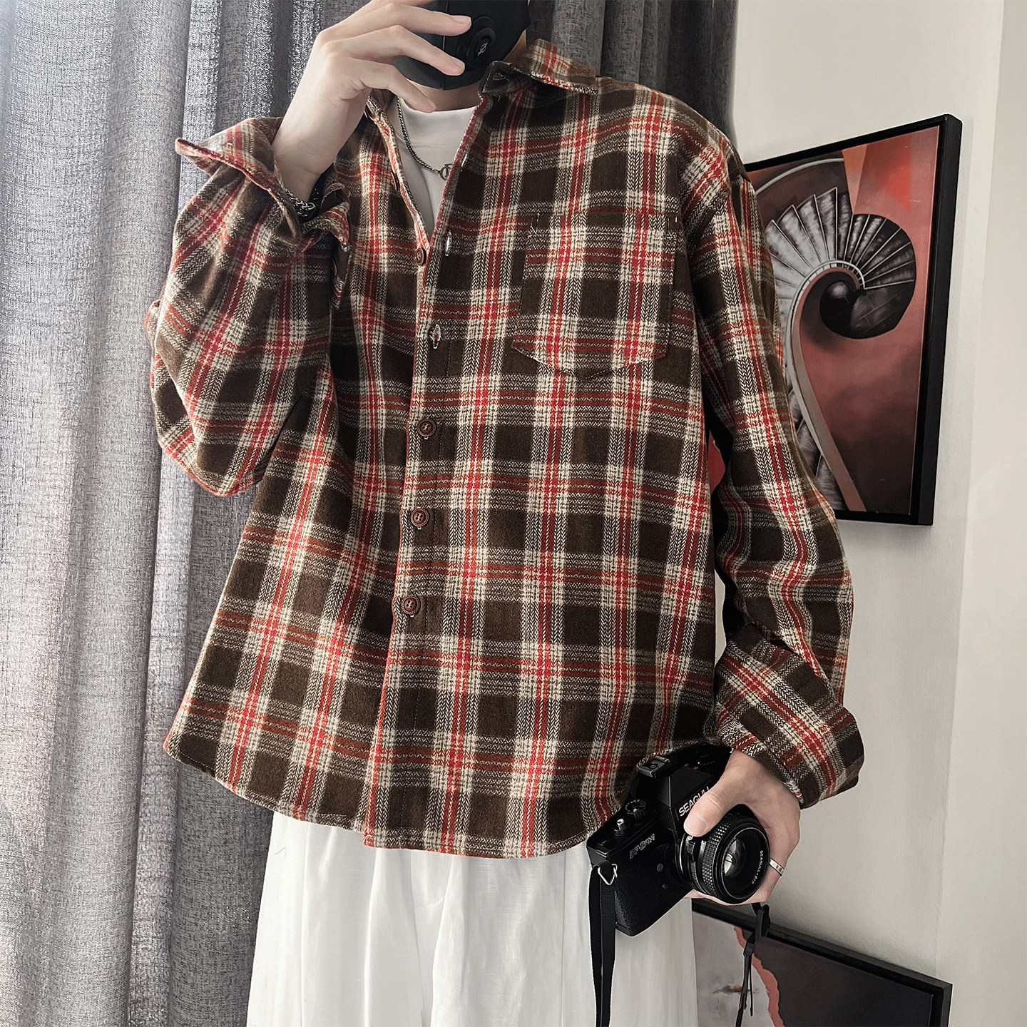 CS73-P88-控128M-3XL-20%羊毛 80%化纤 羊毛毛毡衬衣图片