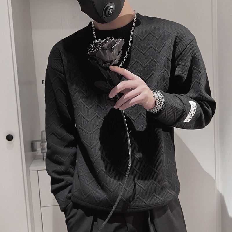 WY71-P68控98秋季男士卫衣长袖社会小伙男上衣休闲套头痞帅卫衣,男装卫衣,电商A216