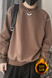 WY193-特P78控108冬季加厚重磅圆领卫衣男冬款男士内搭加绒衣服，男装卫衣，电商A216