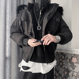 Y90-P135控175聚酯纤维连帽棉服男棉袄子外套面包服加厚棉衣，男装棉衣，电商A216