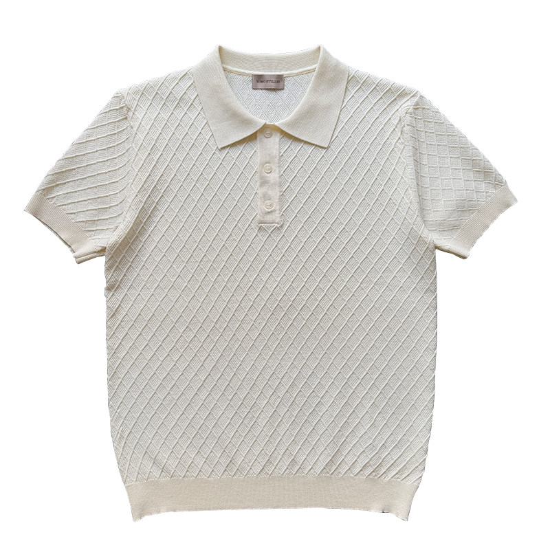 PL31-M-3XLP88控11867.4%粘胶纤维32.6%聚酯纤维凸版纹针织POLO,男装Polo衫,电商A216