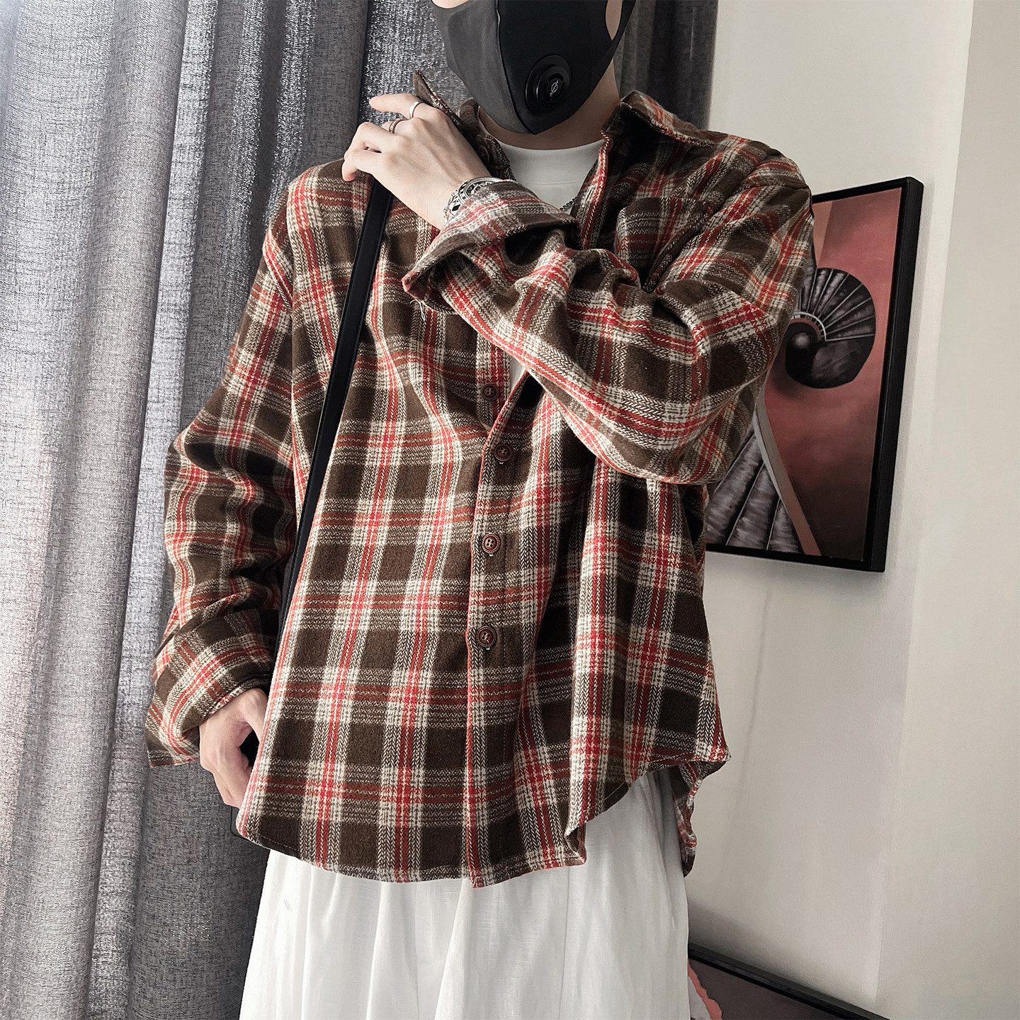 CS73-P88-控128M-3XL-20%羊毛 80%化纤 羊毛毛毡衬衣图片