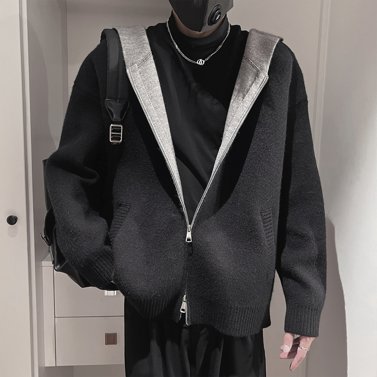 MX255P118控158M-3XL41%腈纶31.5%聚酯纤维27.5%锦纶开衫连帽外套，女装短外套，电商A216