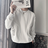 WY122-P68加绒P73控98秋套头圆领休闲纯色加绒卫衣男超牌黑色，男装卫衣，电商A216