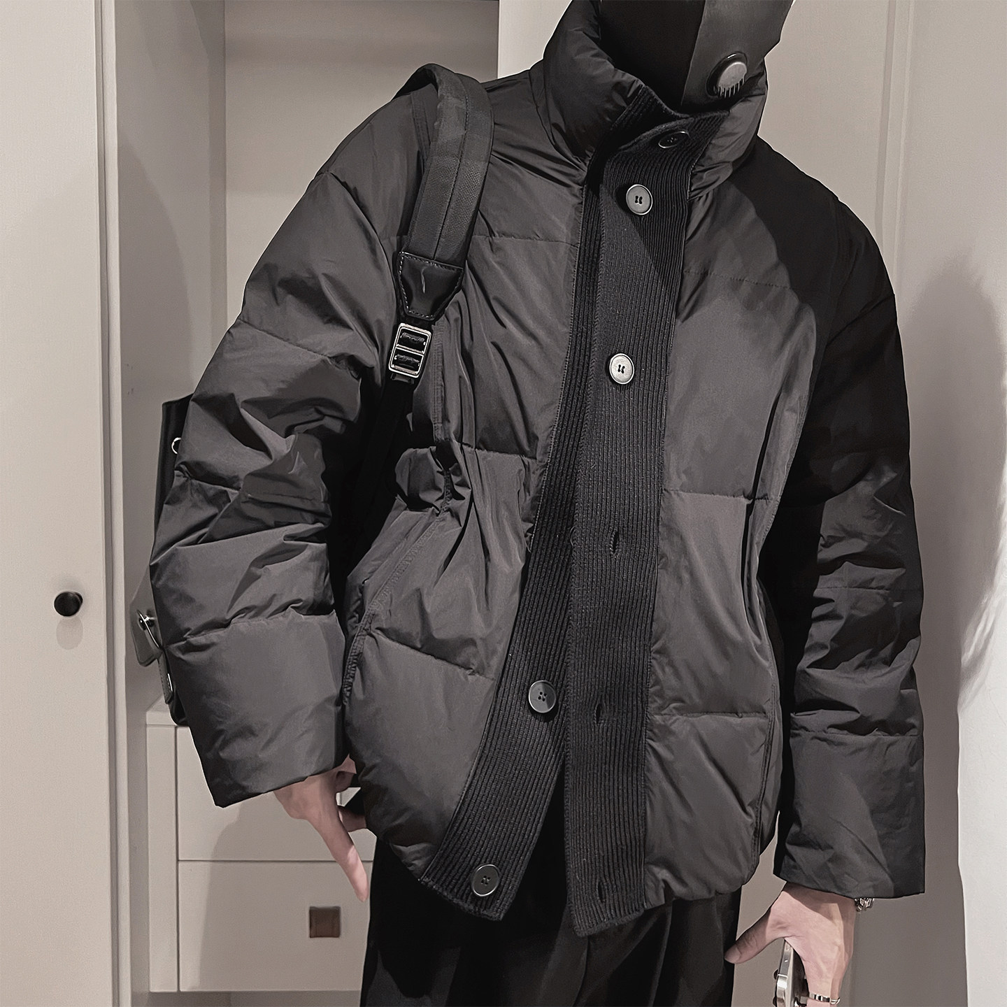 Y116-P248-控328-M-3XL-锦纶50绒200-250克针织门襟羽绒服,男装羽绒服,电商A216