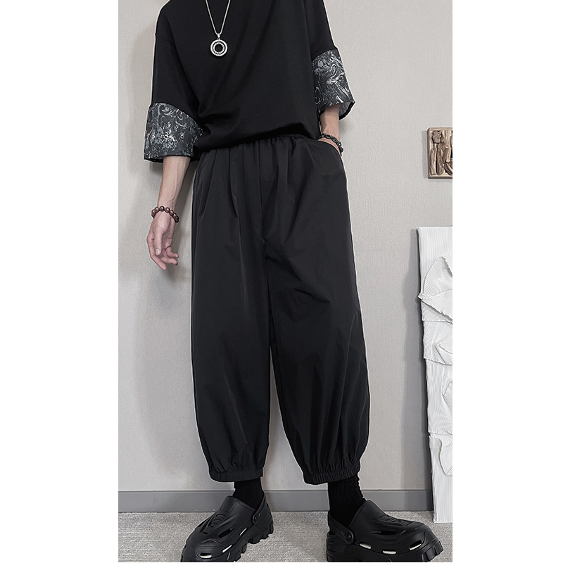 CK01-M-2XL特P48-控7886聚酯纤维7粘胶纤维7氨纶本风暗黑灯笼裤，男装休闲裤，电商A216