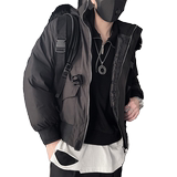 Y90-P135控175大毛领连帽棉服男冬季加厚棉袄子外套面包服棉衣，男装棉衣，电商A216