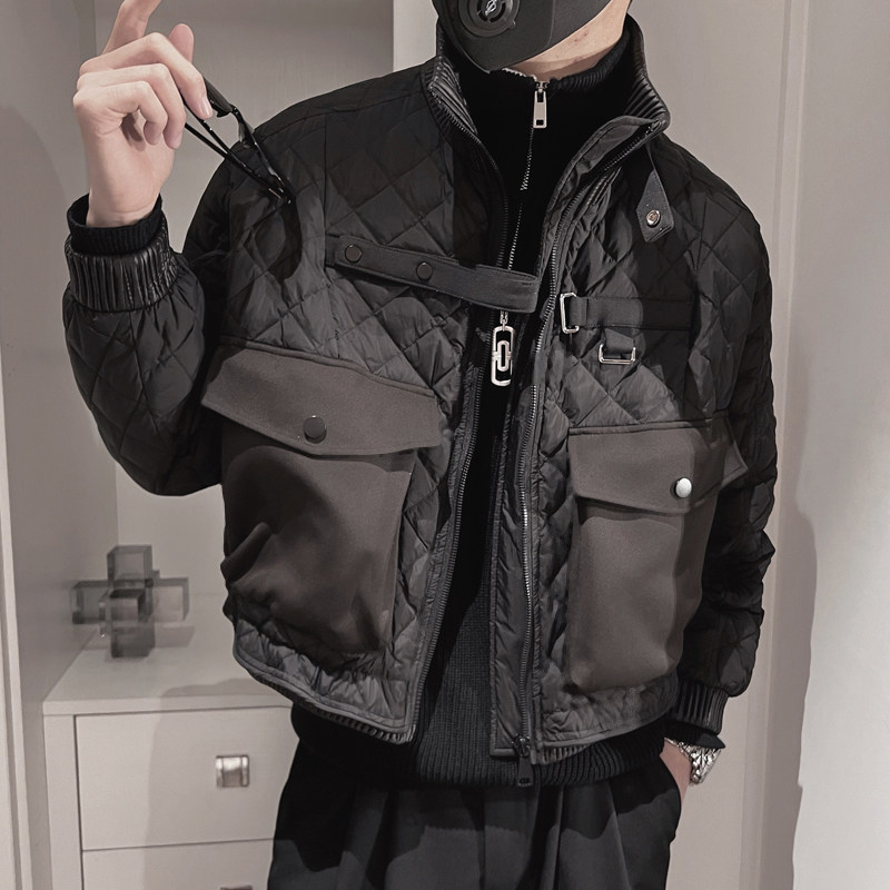 Y69P138-控178冬季小伙棉衣工装立领加厚帅气潮流短款棉衣外套,男装棉衣,电商A216