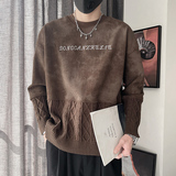 WY270-M-3XLP88-控118腈纶15%尼龙15%涤纶70%上下拼针织拼卫衣，男装卫衣，电商A216