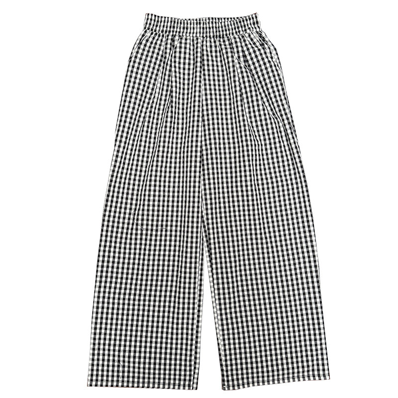 CK02-M-2XL-P48控6850%棉50涤纶慵懒风盖脚面拖把裤泡泡四色格纹,男装休闲裤,电商A216