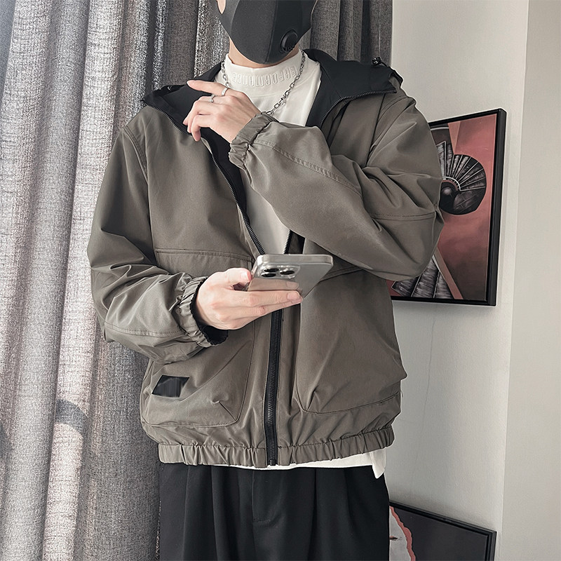 WT68-控158-聚酯纤维工装立体大口袋连帽双层夹克微阔版型,男装夹克,电商A216