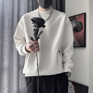 WY235-P68-控98-M3XL 75%棉%氨纶 常规版型 拼接花布口袋 卫衣图片